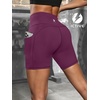 image:imageFihapyli ICTIVE Womens Workout Running Shorts with Deep Pockets High Waisted Tummy Control Yoga Gym Spandex Biker PantsDarkpurple
