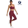 image:imageFihapyli ICTIVE Workout Leggings for Women Athletic Wear with Pocket Running Yoga Pilates and Gym PantsBurgundy