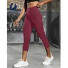 image:imageFihapyli ICTIVE Workout Leggings for Women Athletic Wear with Pocket Running Yoga Pilates and Gym PantsBurgundy