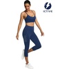 image:imageFihapyli ICTIVE Workout Leggings for Women Athletic Wear with Pocket Running Yoga Pilates and Gym PantsDark Blue