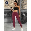 image:imageICTIVE Athletic Leggings for Women with PocketWorkout Activewear Running Yoga Pilates Gym Cropped Tight Fit Lightin PantsBurgundy