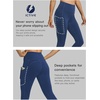 image:imageICTIVE Athletic Leggings for Women with PocketWorkout Activewear Running Yoga Pilates Gym Cropped Tight Fit Lightin PantsDarkblue