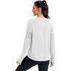 image:imageICTIVE Long Sleeve Workout Shirts for Women Loose Fit Workout Tops Running Shirts with Thumb HoleWhite