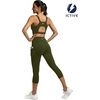 image:imageICTIVE Sports Bras for Women High Support High Impact Bust Push up Racerback Workout Running BraArmy Green