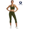 image:imageICTIVE Sports Bras for Women High Support High Impact Bust Push up Racerback Workout Running BraArmy Green