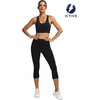 image:imageICTIVE Sports Bras for Women High Support High Impact Bust Push up Racerback Workout Running BraBlack
