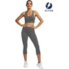 image:imageICTIVE Sports Bras for Women High Support High Impact Bust Push up Racerback Workout Running BraGrey