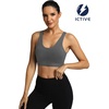 image:imageICTIVE Sports Bras for Women High Support High Impact Bust Push up Racerback Workout Running BraGrey