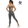 image:imageICTIVE Sports Bras for Women High Support High Impact Bust Push up Racerback Workout Running BraGrey