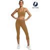 image:imageICTIVE Sports Bras for Women High Support High Impact Bust Push up Racerback Workout Running BraKhaki