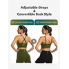 image:imageICTIVE Strappy Sports Bras for Women Criss Cross Back Racerback High Impact Padded Workout Sports Bra Fitness Workout Running Shirts Athletic Bra Top Army Green L