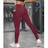 image:imageICTIVE Women Workout Pants with Tummy Control High Waist Tight Fit Yoga Running Pilates Fitness Leggings with PocketsBurgundy