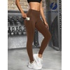 image:imageICTIVE Women Workout Pants with Tummy Control High Waist Tight Fit Yoga Running Pilates Fitness Leggings with PocketsCoffee