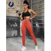 image:imageICTIVE Women Workout Pants with Tummy Control High Waist Tight Fit Yoga Running Pilates Fitness Leggings with PocketsCoral