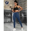 image:imageICTIVE Women Workout Pants with Tummy Control High Waist Tight Fit Yoga Running Pilates Fitness Leggings with PocketsDarkblue