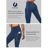 image:imageICTIVE Women Workout Pants with Tummy Control High Waist Tight Fit Yoga Running Pilates Fitness Leggings with PocketsDarkblue