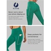 image:imageICTIVE Women Workout Pants with Tummy Control High Waist Tight Fit Yoga Running Pilates Fitness Leggings with PocketsDarkgreen