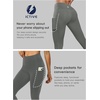 image:imageICTIVE Women Workout Pants with Tummy Control High Waist Tight Fit Yoga Running Pilates Fitness Leggings with PocketsGrey