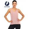image:imageICTIVE Womens Cross Backless Workout Tops for Women Racerback Tank Tops Open Back Running Muscle Tank Yoga ShirtsApricot