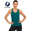 image:imageICTIVE Womens Cross Backless Workout Tops for Women Racerback Tank Tops Open Back Running Muscle Tank Yoga ShirtsDark Green