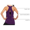 image:imageICTIVE Womens Cross Backless Workout Tops for Women Racerback Tank Tops Open Back Running Muscle Tank Yoga ShirtsDark Purple