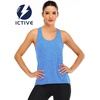 image:imageICTIVE Womens Cross Backless Workout Tops for Women Racerback Tank Tops Open Back Running Muscle Tank Yoga ShirtsLight Blue