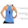 image:imageICTIVE Womens Cross Backless Workout Tops for Women Racerback Tank Tops Open Back Running Muscle Tank Yoga ShirtsLight Blue