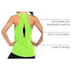 image:imageICTIVE Womens Cross Backless Workout Tops for Women Racerback Tank Tops Open Back Running Muscle Tank Yoga ShirtsNeon Green