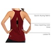 image:imageICTIVE Womens Cross Backless Workout Tops for Women Racerback Tank Tops Open Back Running Muscle Tank Yoga ShirtsWinered