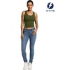 image:imageICTIVE Womens Sleeveless Racerback Tank Top Crew Neck Slim Fit Workout Casual Basic Cami ShirtsArmy Green 9065