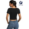 image:imageICTIVE Womens Sleeveless Racerback Tank Top Crew Neck Slim Fit Workout Casual Basic Cami ShirtsBlack 9064