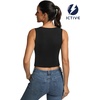 image:imageICTIVE Womens Sleeveless Racerback Tank Top Crew Neck Slim Fit Workout Casual Basic Cami ShirtsBlack 9065