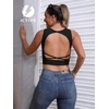 image:imageICTIVE Womens Sleeveless Racerback Tank Top Crew Neck Slim Fit Workout Casual Basic Cami ShirtsBlack 9076