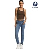 image:imageICTIVE Womens Sleeveless Racerback Tank Top Crew Neck Slim Fit Workout Casual Basic Cami ShirtsCoffee 9065