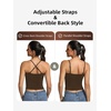 image:imageICTIVE Womens Sleeveless Racerback Tank Top Crew Neck Slim Fit Workout Casual Basic Cami ShirtsCoffee 9104