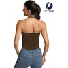 image:imageICTIVE Womens Sleeveless Racerback Tank Top Crew Neck Slim Fit Workout Casual Basic Cami ShirtsCoffee 9105