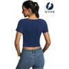 image:imageICTIVE Womens Sleeveless Racerback Tank Top Crew Neck Slim Fit Workout Casual Basic Cami ShirtsDark Blue 9064