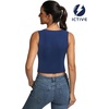image:imageICTIVE Womens Sleeveless Racerback Tank Top Crew Neck Slim Fit Workout Casual Basic Cami ShirtsDark Blue 9065