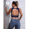 image:imageICTIVE Womens Sleeveless Racerback Tank Top Crew Neck Slim Fit Workout Casual Basic Cami ShirtsDark Blue 9076