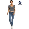 image:imageICTIVE Womens Sleeveless Racerback Tank Top Crew Neck Slim Fit Workout Casual Basic Cami ShirtsDark Grey 9064