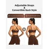 image:imageICTIVE Womens Sports Bra Camisole Adjustable Spaghetti Strap Padded Wireless Workout Yoga Crop TopCoffee