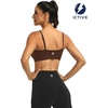 image:imageICTIVE Womens Sports Bra Camisole Adjustable Spaghetti Strap Padded Wireless Workout Yoga Crop TopCoffee