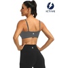 image:imageICTIVE Womens Sports Bra Camisole Adjustable Spaghetti Strap Padded Wireless Workout Yoga Crop TopDarkgrey