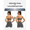 image:imageICTIVE Womens Sports Bra Camisole Adjustable Spaghetti Strap Padded Wireless Workout Yoga Crop TopDarkgrey