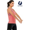 image:imageICTIVE Workout Tank Tops for Women Loose Fit Yoga Mesh Racerback Open Back Muscle ShirtsCoral