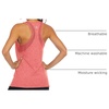 image:imageICTIVE Workout Tank Tops for Women Loose Fit Yoga Mesh Racerback Open Back Muscle ShirtsCoral