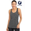 image:imageICTIVE Workout Tank Tops for Women Loose Fit Yoga Mesh Racerback Open Back Muscle ShirtsDark Gray