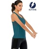 image:imageICTIVE Workout Tank Tops for Women Loose Fit Yoga Mesh Racerback Open Back Muscle ShirtsDark Green