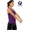 image:imageICTIVE Workout Tank Tops for Women Loose Fit Yoga Mesh Racerback Open Back Muscle ShirtsDark Purple