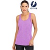 image:imageICTIVE Workout Tank Tops for Women Loose Fit Yoga Mesh Racerback Open Back Muscle ShirtsLight Purple